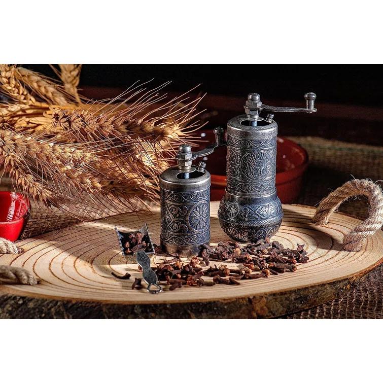 MoogCo Salt And Pepper Grinder Set - Herb Grinder - Pepper Grinder Mill - Pepper Mill - Spice Grinder - Salt Grinder - Coffee Bean Grinder - Spice Grinder Manual (Set of 2)