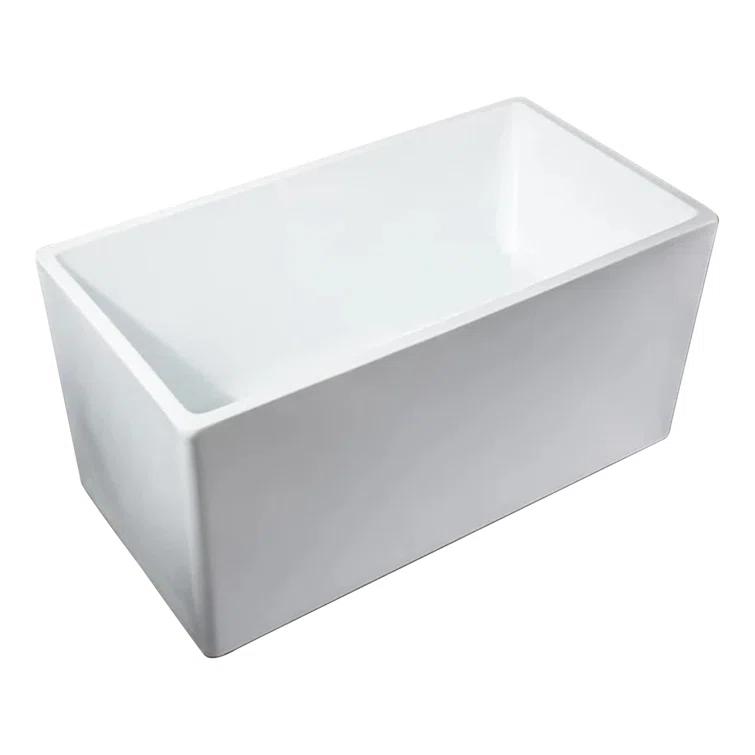 43.25'' x 27.5" Freestanding Soaking Acrylic Bathtub