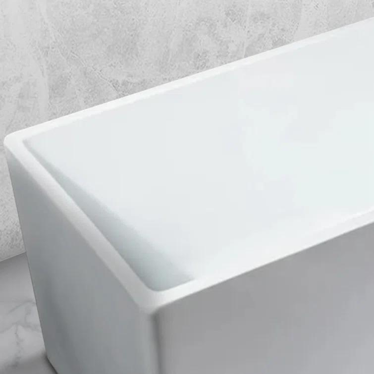 43.25'' x 27.5" Freestanding Soaking Acrylic Bathtub