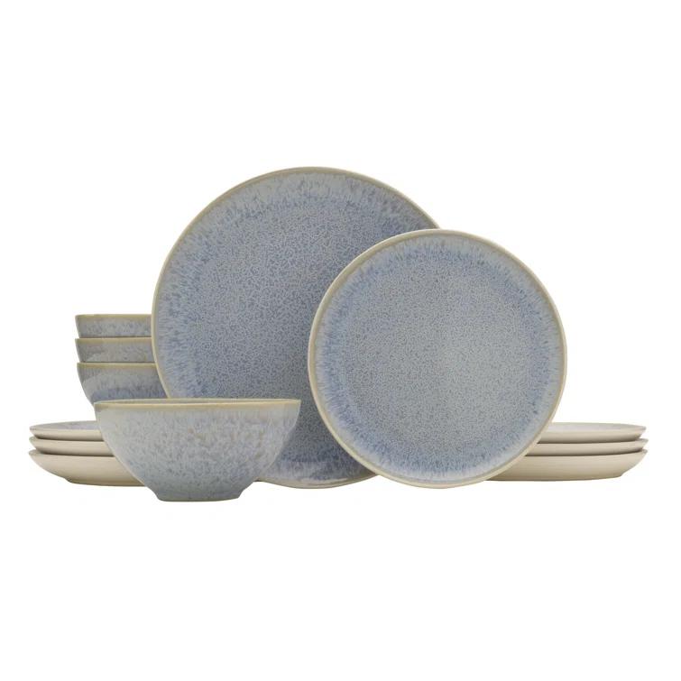 Barrett 12-Piece Stoneware Dinnerware Set, Service for 4