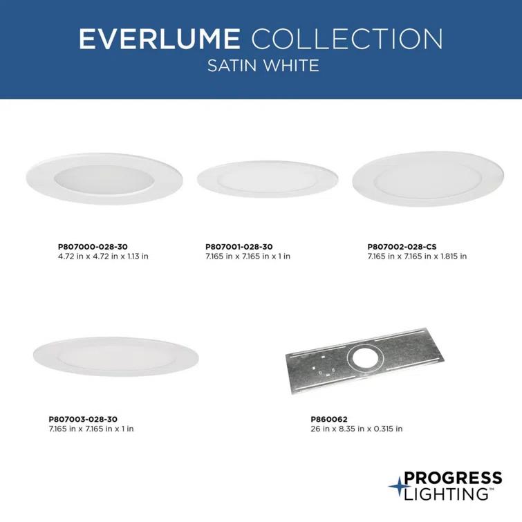 Everlume 6.5" Ultra Slim 3000 K LED Canless Recessed Lighting Kit