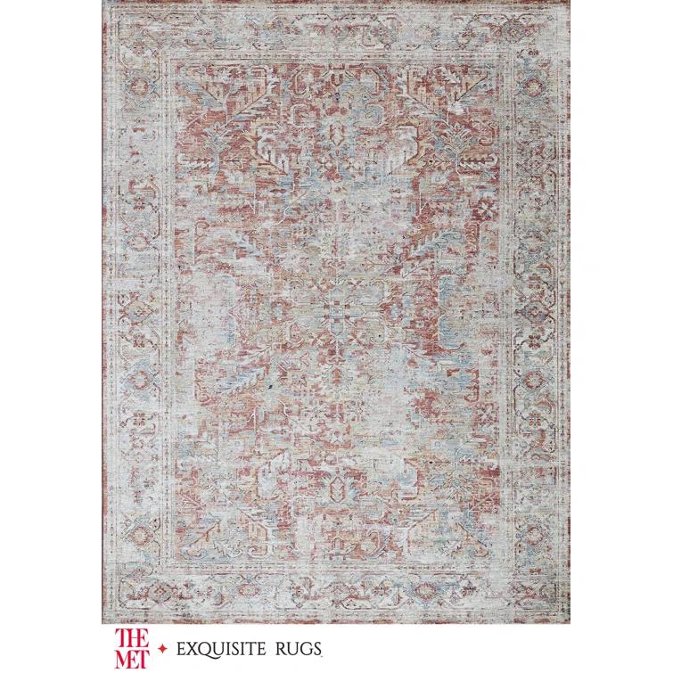 The Met x Exquisite Rugs Antique Loom Rust/Beige Area Rug