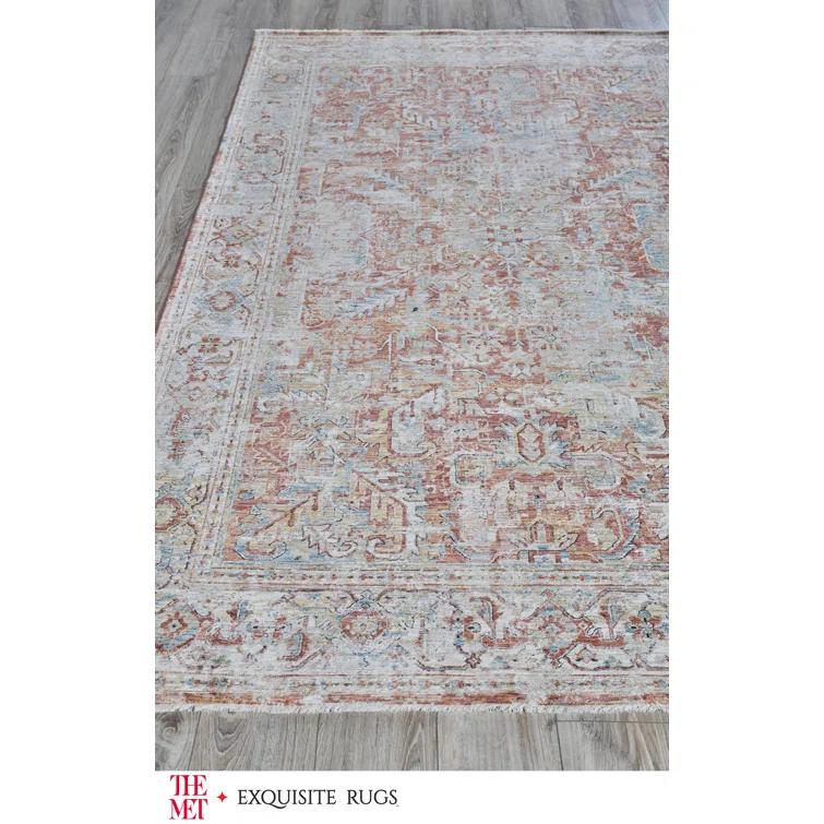 The Met x Exquisite Rugs Antique Loom Rust/Beige Area Rug