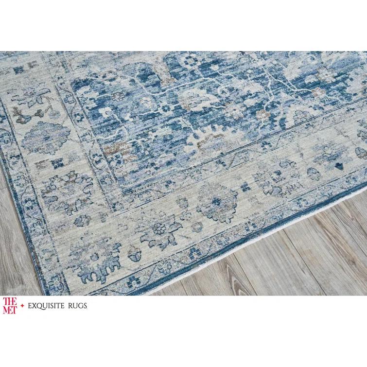 EXQUISITE RUGS The Met x Exquisite Rugs Vintage Looms Blue/Beige Area Rug