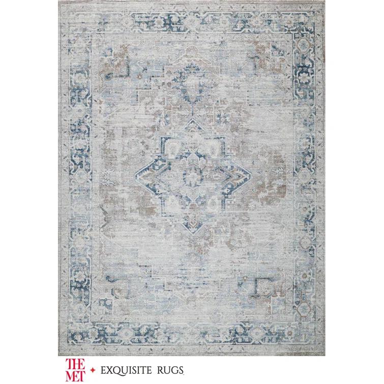 The Met x Exquisite Rugs Vintage Looms Rust/Navy Area Rug