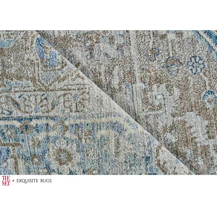 The Met x Exquisite Rugs Vintage Looms Rust/Navy Area Rug
