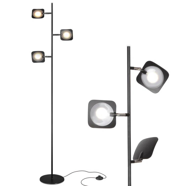 Brightech Tree Industrial LED 3-Way Dimming Floor Lamp with 3 Adjustable Spot Lights