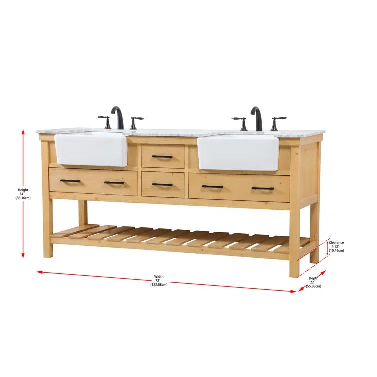 Pelaghia 72'' Double Bathroom Vanity