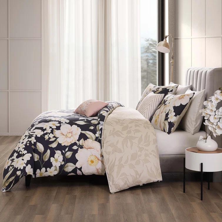 Bebejan Blossom Haven 100% Cotton Sateen 5 Piece Reversible Comforter Set