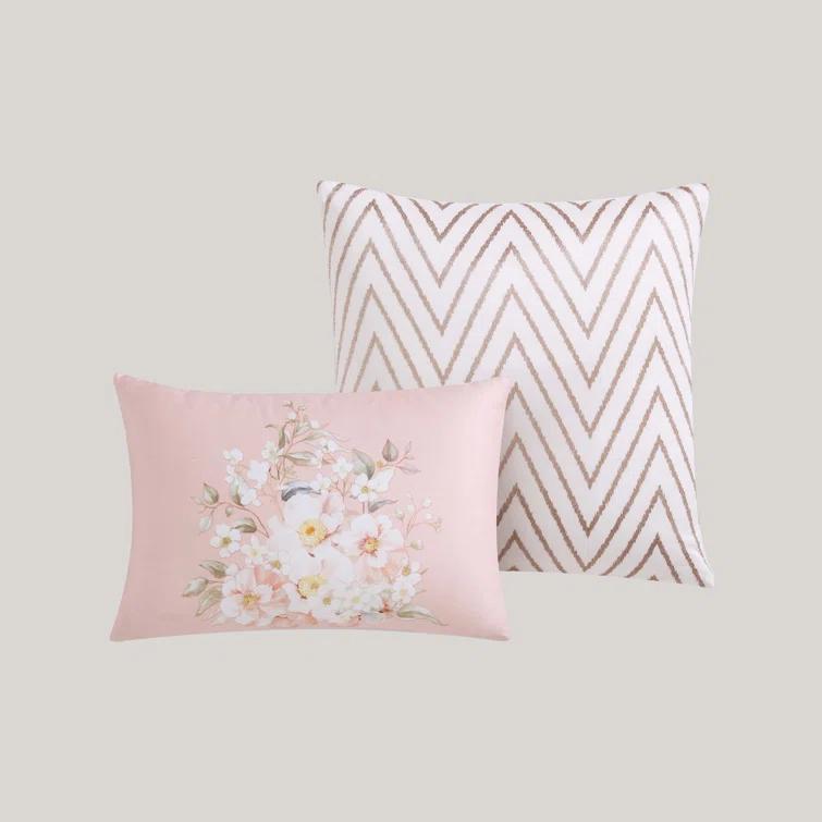 Bebejan Blossom Haven 100% Cotton Sateen 5 Piece Reversible Comforter Set