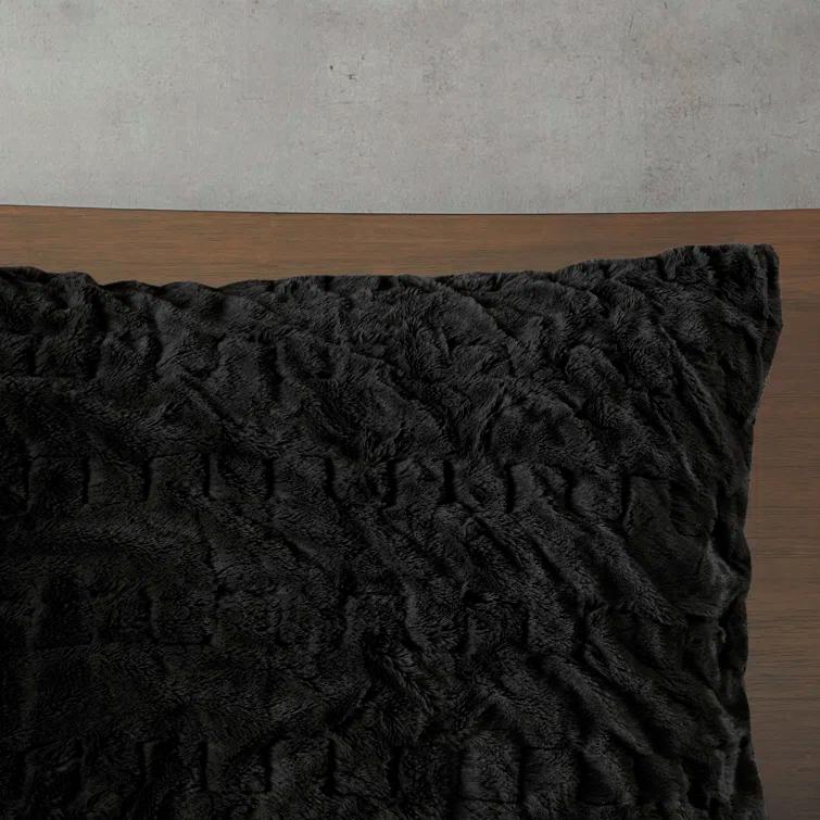 Almagul Ruched Fur Down Alternative Comforter Set