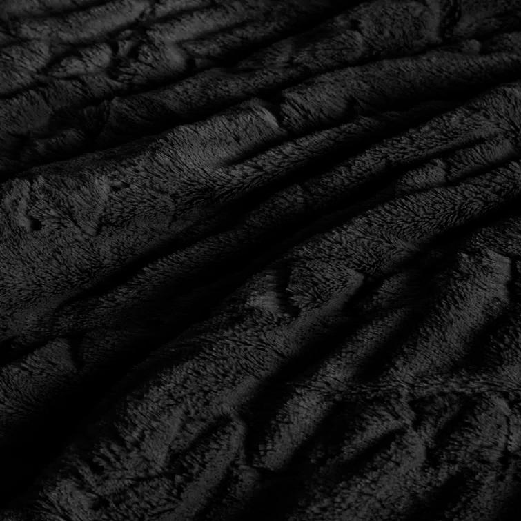 Almagul Ruched Fur Down Alternative Comforter Set