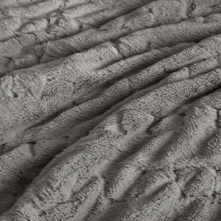 Almagul Ruched Fur Down Alternative Comforter Set