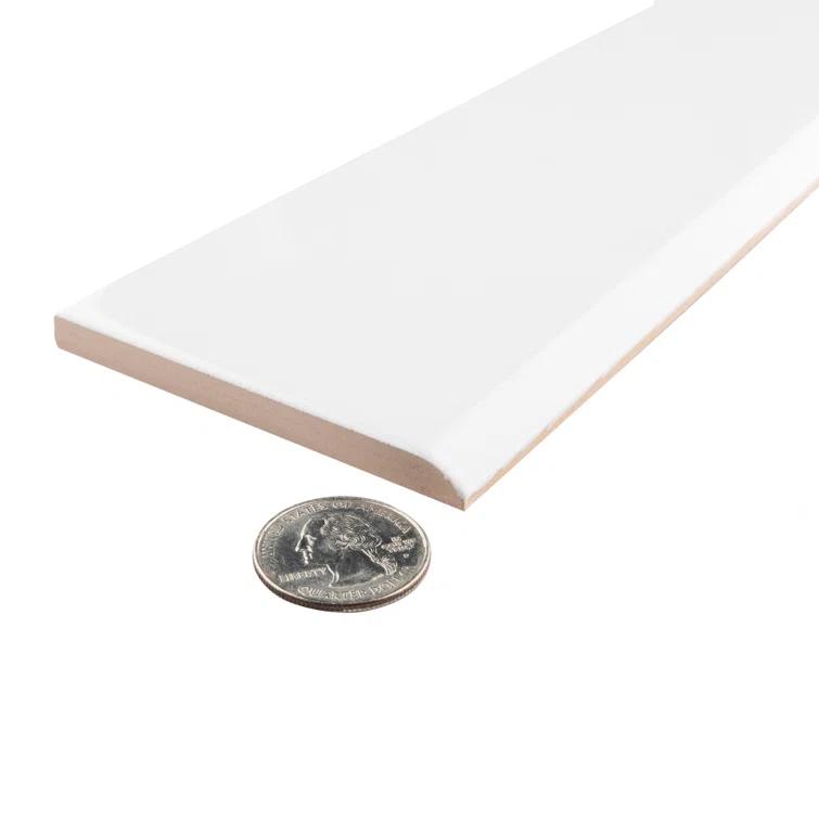 Merola Tile Battiscopa 3" x 13" Ceramic Bullnose Wall Tile Trim