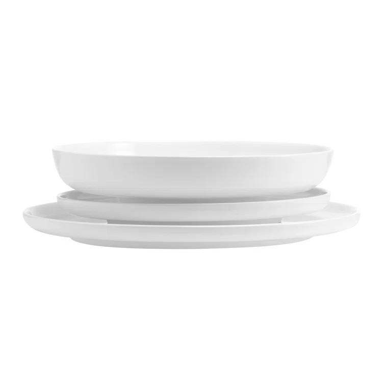 Mikasa Marion 12-Piece Lightweight Chip-Resistant Bone China Dinnerware Set, Service for 4