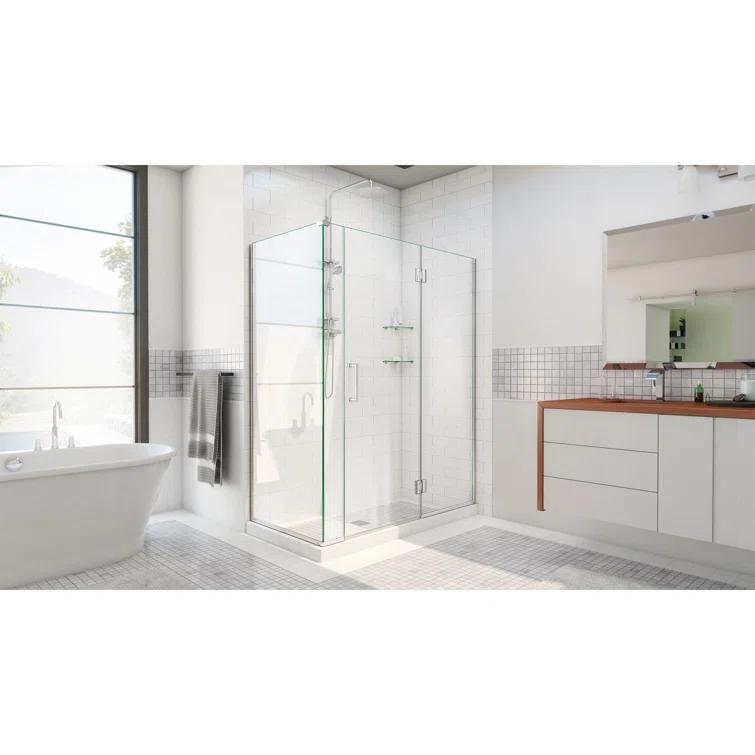 Unidoor-X 40" x 72" Hinged Frameless Shower Door with ClearMax™ Technology