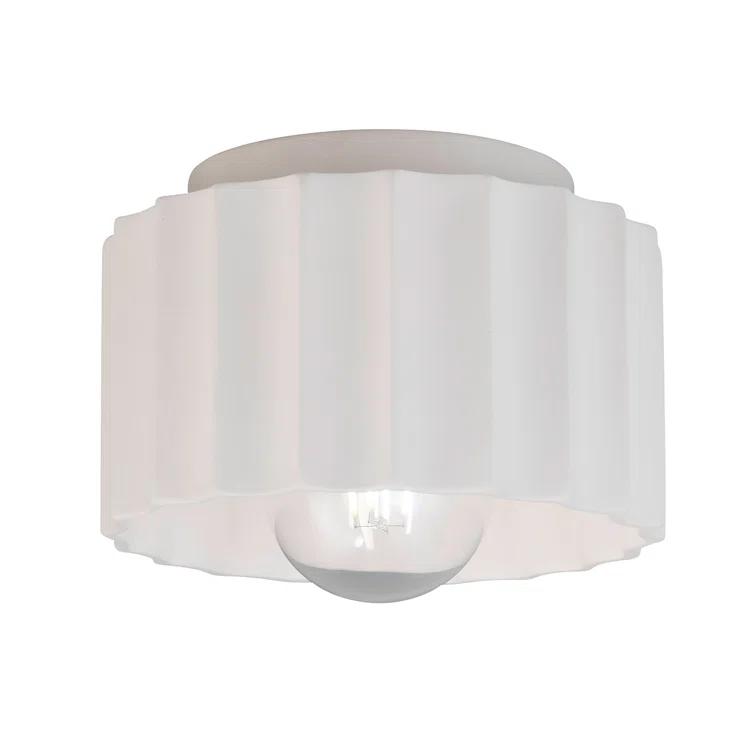 Justice Design Group Cer-6183 Radiance 8" Wide Flush Mount Drum Ceiling Fixture - Beige
