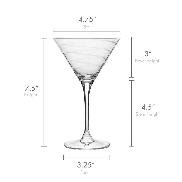 Mikasa Mikasa Cheers 10 oz. Martini Glasses, Set of 4