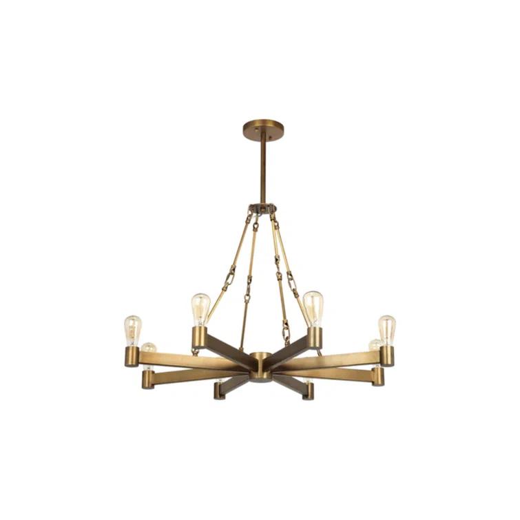 Manchester Antique Brass 8-Light Circular Chandelier