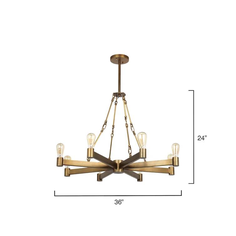 Manchester Antique Brass 8-Light Circular Chandelier