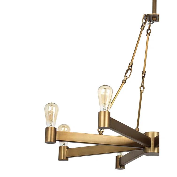Manchester Antique Brass 8-Light Circular Chandelier