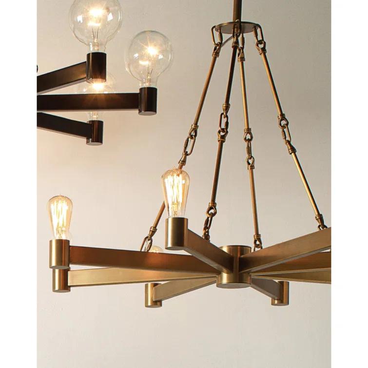 Manchester Antique Brass 8-Light Circular Chandelier