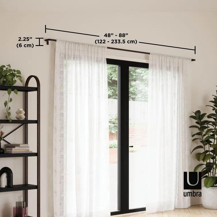 Umbra Stainless Steel Adjustable Single Curtain Rod