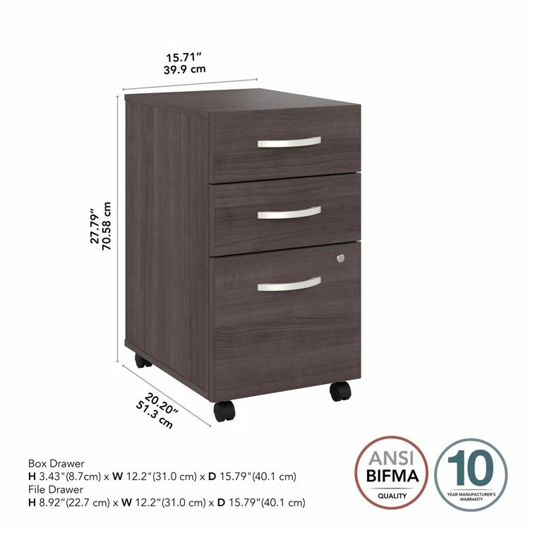 Studio C 16'' Wide 3 -Drawer File Cabinet