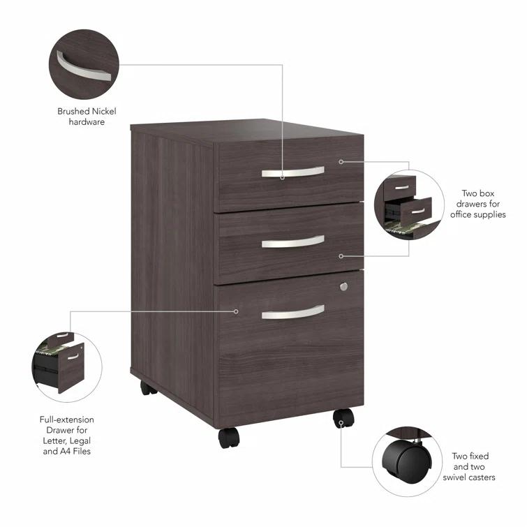 Studio C 16'' Wide 3 -Drawer File Cabinet