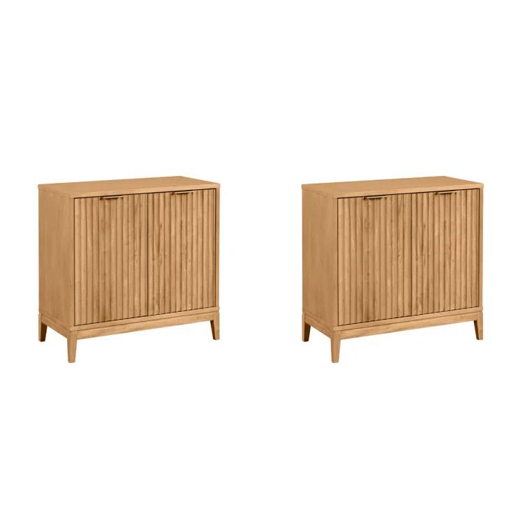 Jasper 2-Pack Solid Wood Accent Cabinet or TV Stand