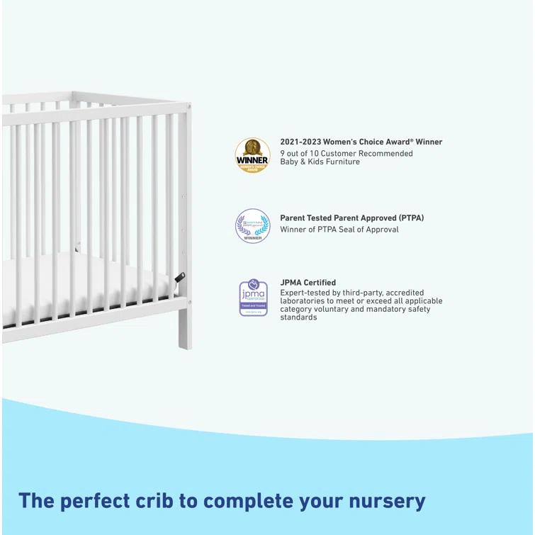 Teddi 4-in-1 Mini Convertible Crib with Mattress