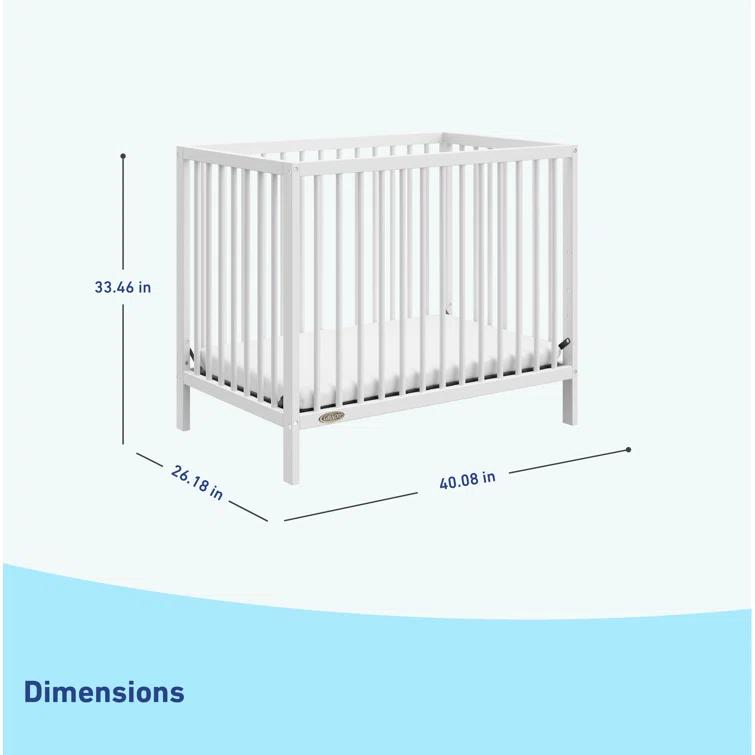 Teddi 4-in-1 Mini Convertible Crib with Mattress