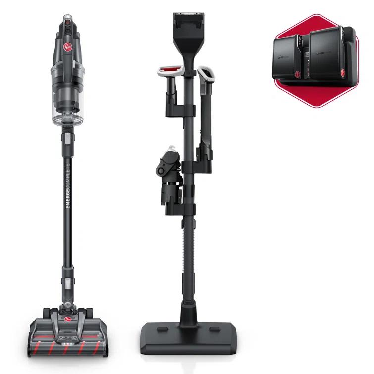 Hoover Onepwr Emerge Complete Cordless Stick Vacuum Dual Brush Roll, 2 Batteries, Bh53654ve