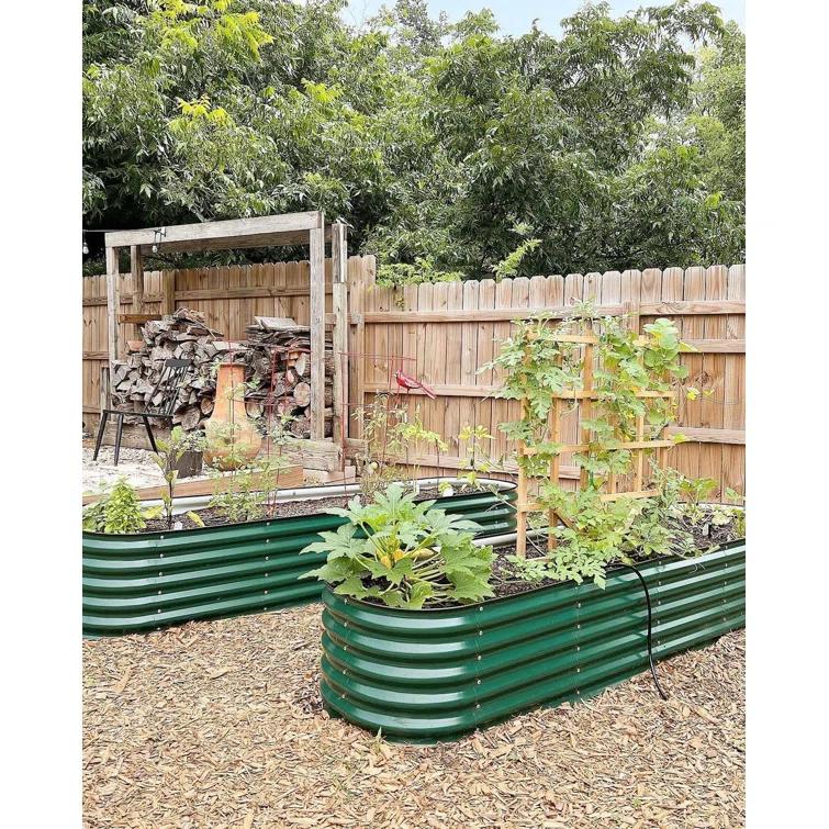 17" Tall 9 In 1 Modular Metal Outdoor Raised Garden Bed