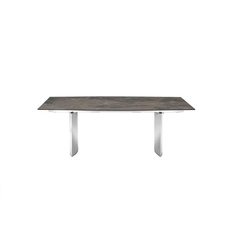 Casabianca Furniture Extendable Metal Base Dining Table
