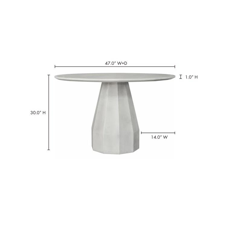 Chrysanthe Indoor / Outdoor Round Dining Table