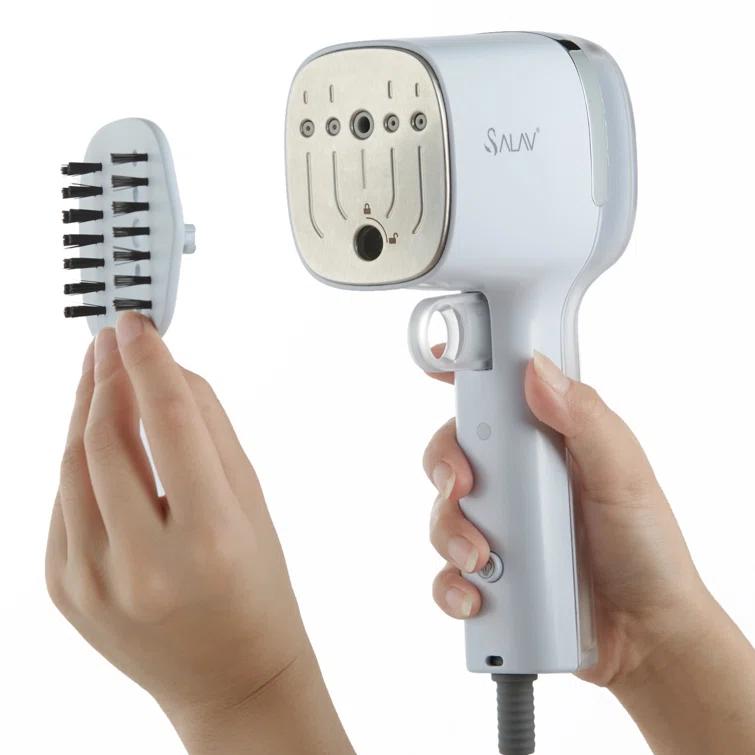 SALAV Quicksteam Travel Garment Steamer with 10-Second Heating Time and Brush Creaser Attachment
