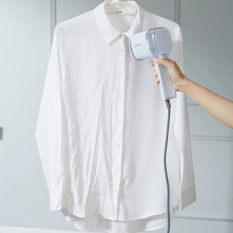SALAV Quicksteam Travel Garment Steamer with 10-Second Heating Time and Brush Creaser Attachment