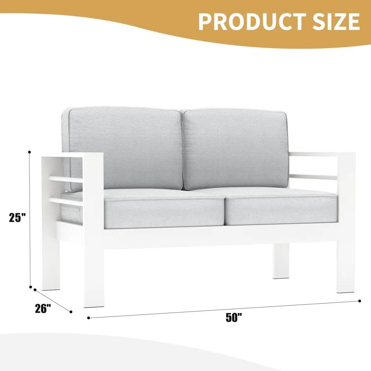 Alturas Standalone Product 50" Wide Outdoor Loveseat