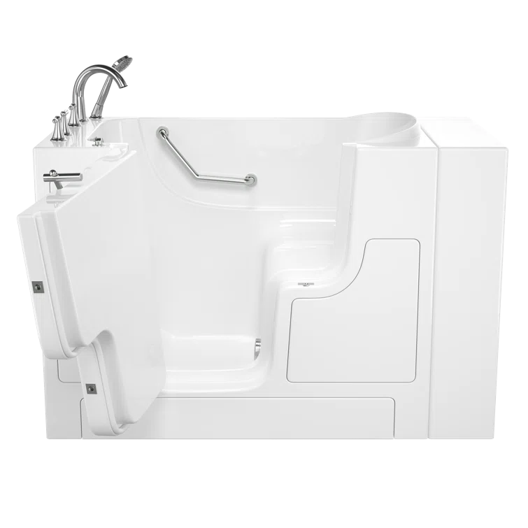 52'' x 30'' Walk-in Soaking Fiberglass Bathtub with Faucet