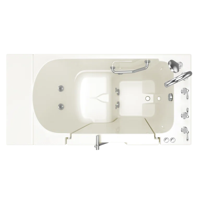 52'' x 30'' Walk-in Whirlpool Fiberglass Bathtub with Faucet