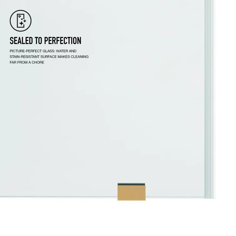 Hamilton 56-60" W x 78" H Sliding Frameless Shower Door with 3/8" Clear Glass