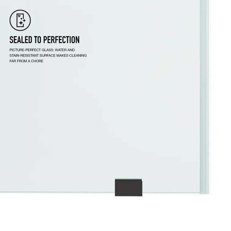 Hamilton 56-60" W x 78" H Sliding Frameless Shower Door with 3/8" Clear Glass