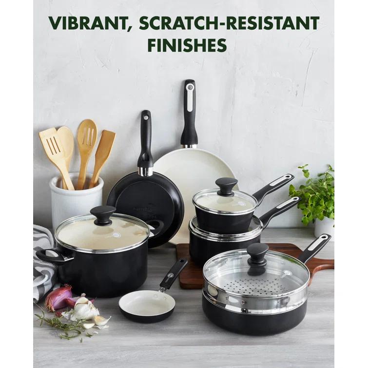 GreenPan GreenPan Rio Healthy Ceramic Nonstick 16 Piece Cookware Pots and Pans Set, PFAS-Free, Dishwasher Safe