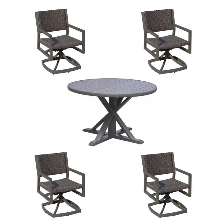 Courtyard Casual Furniture Outdoor Dining Armchair with Cushion (Set of 2)