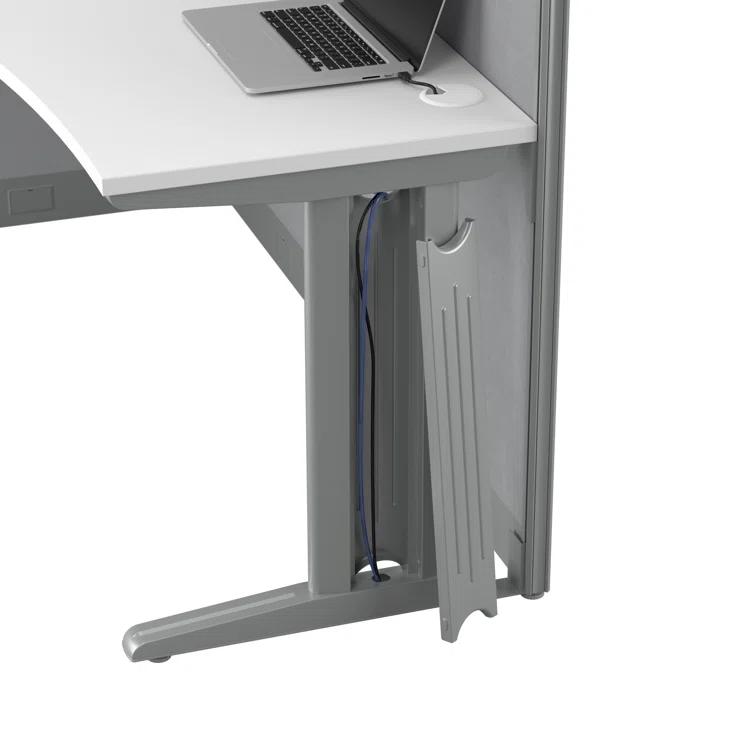 Bush Business Furniture Office in an Hour 2 Person L Shaped Cubicle Desks with Storage, Drawers, and Organizers