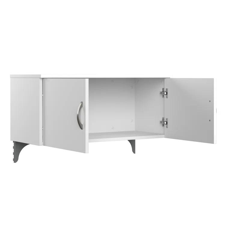 Bush Business Furniture Office in an Hour 65W L Shaped Cubicle Desk with Storage, Drawers, and Organizers
