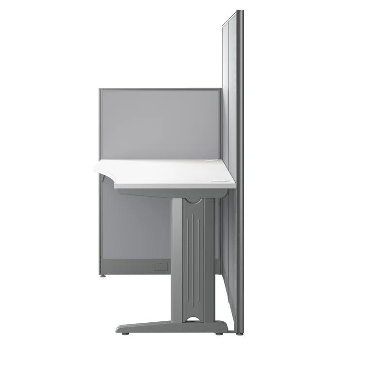 Office In An Hour L-Shaped 1 Person Cubicle with Cable Management