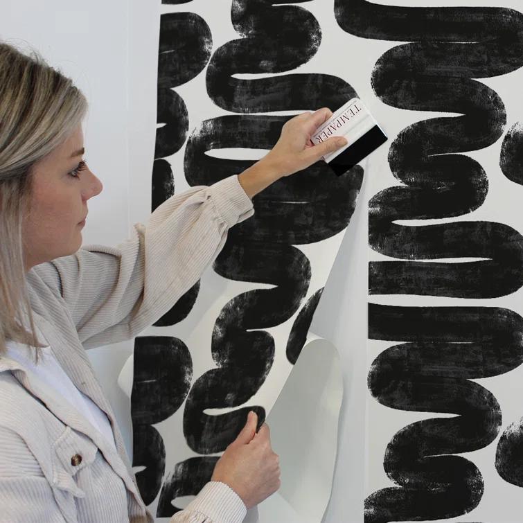 Wiggle Room Peel and Stick Wallpaper By Bobby Berk