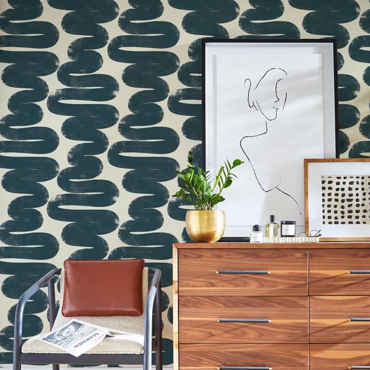 Wiggle Room Peel and Stick Wallpaper By Bobby Berk